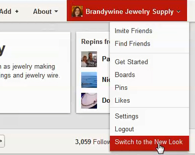 Switch To the Pinterest New Look